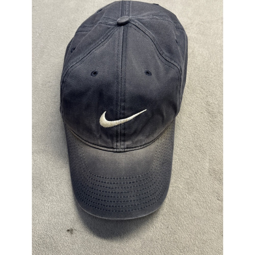 Nike Men's Navy Blue Classic Swoosh Baseball Cap Hat Adjustable Casual Sportwear